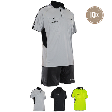 Handball 10er Salming Referee Polo Herren + Shorts