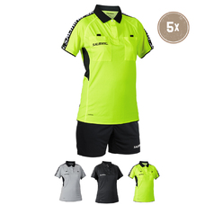 Handball 5er Salming Referee Polo Damen + Shorts